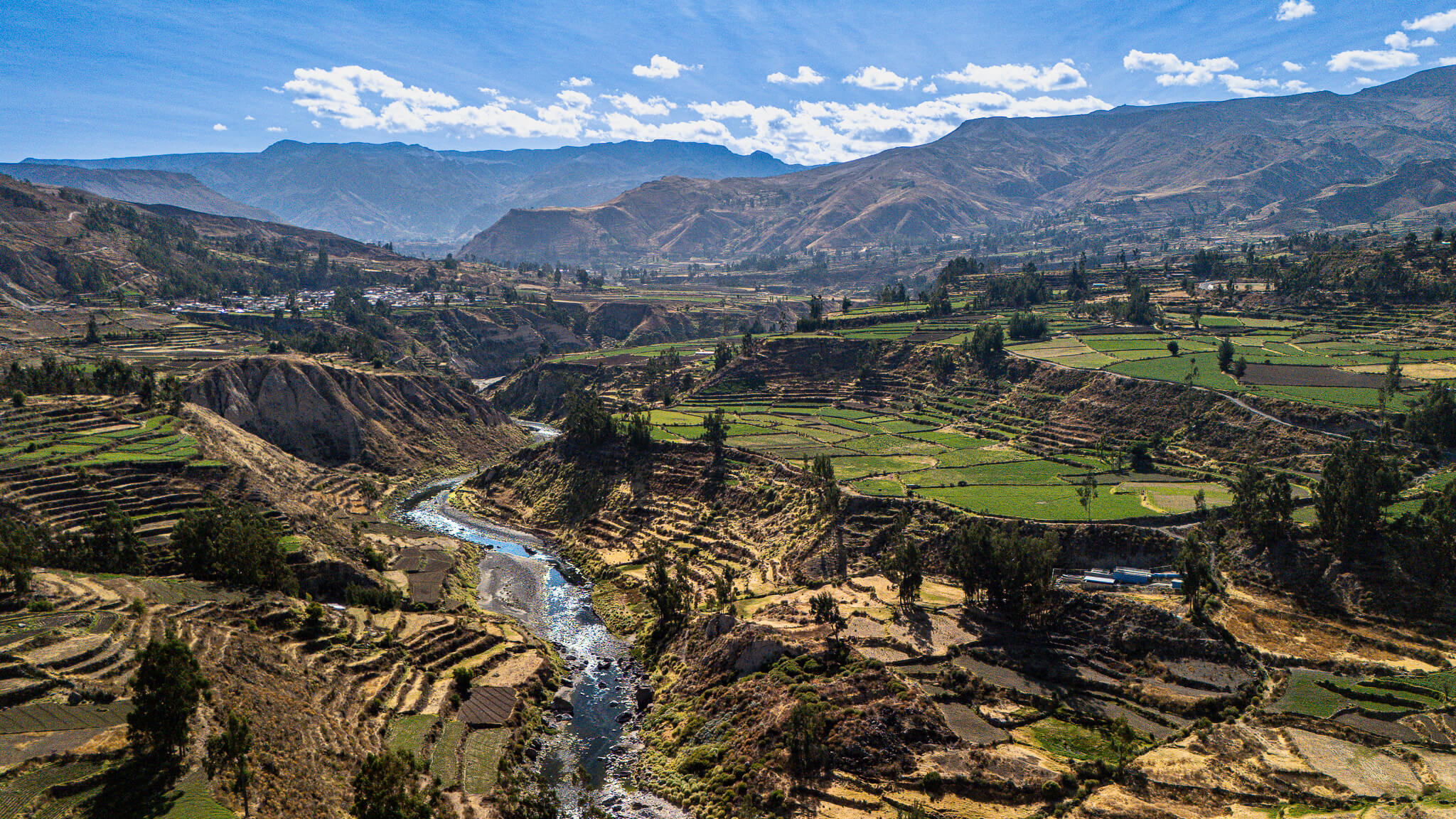 Panoramic view of Colca Canyon