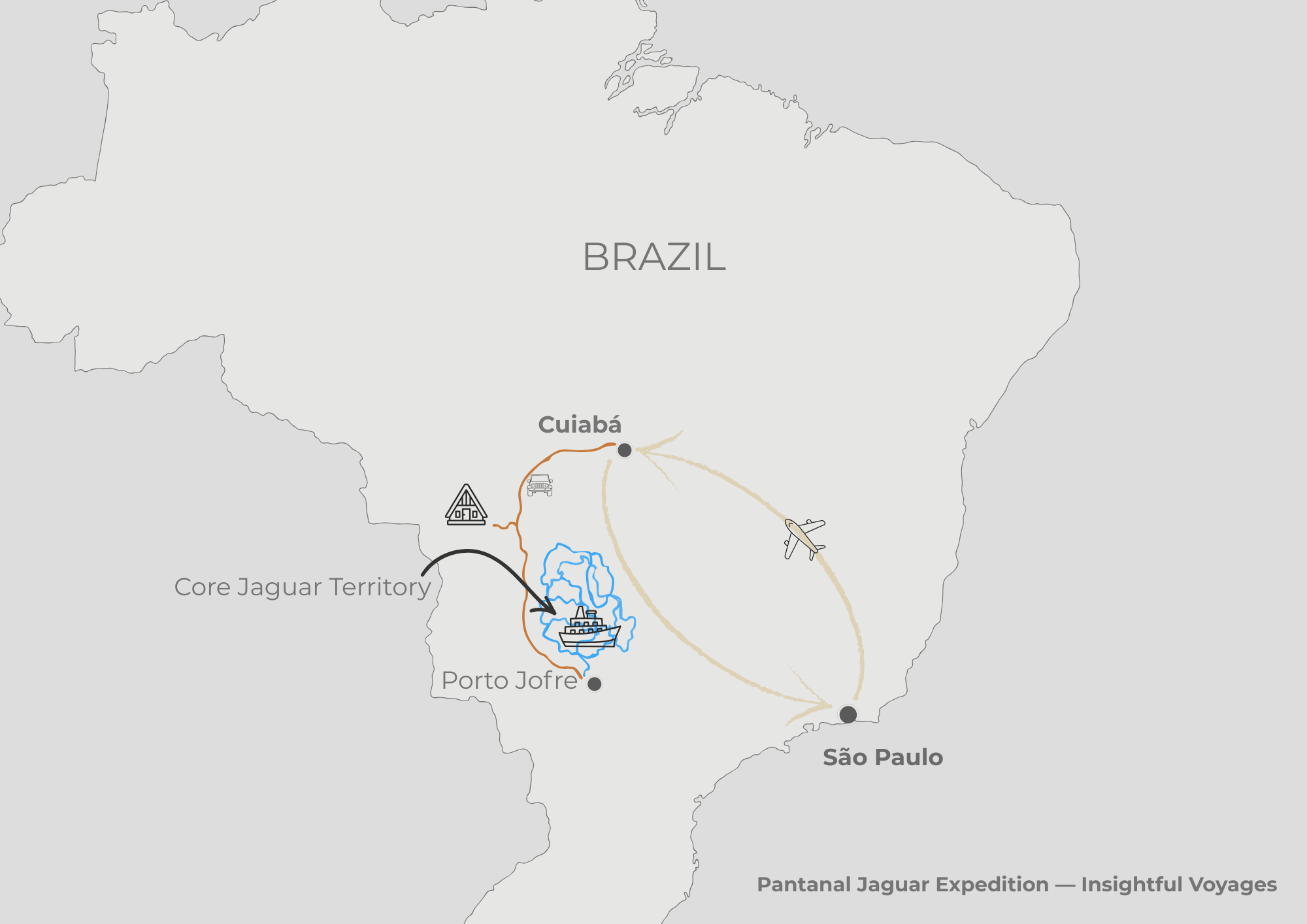 Pantanal Tour Map